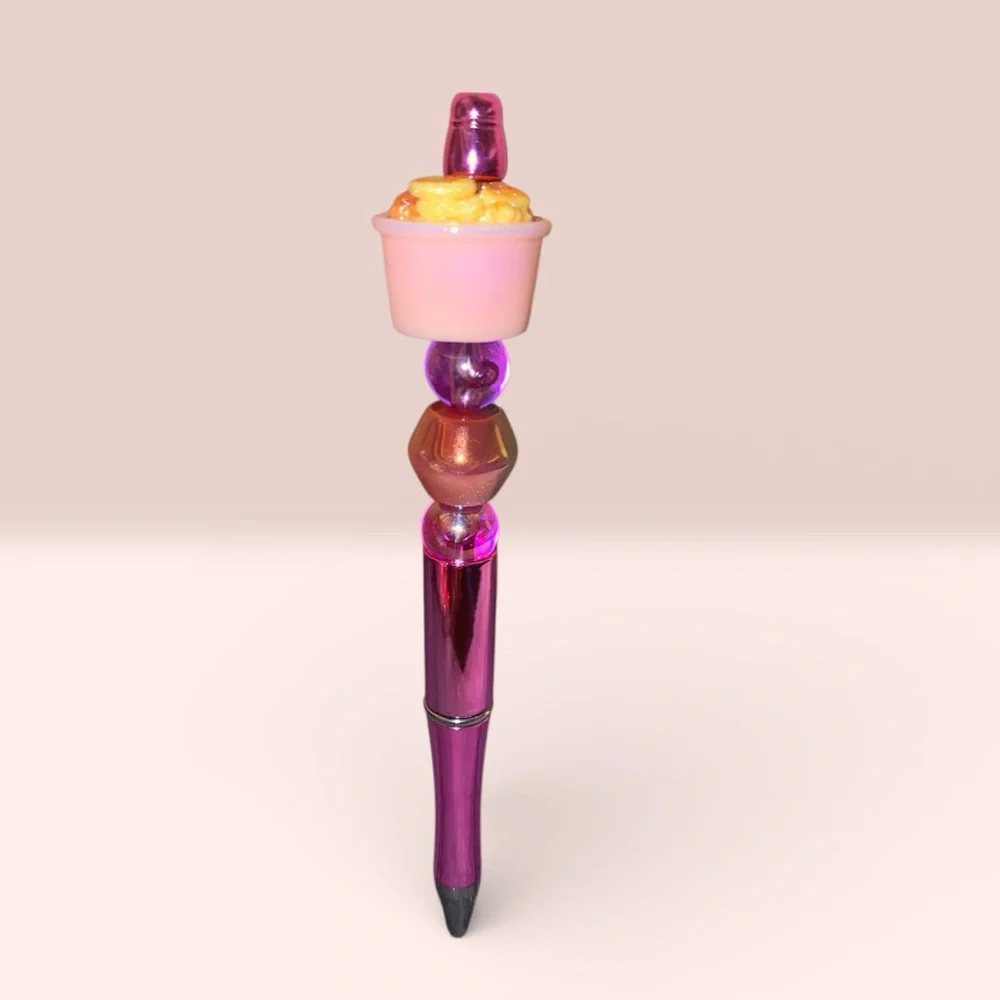 Pink and Purple Chicken Bucket Meal Decorative Pen